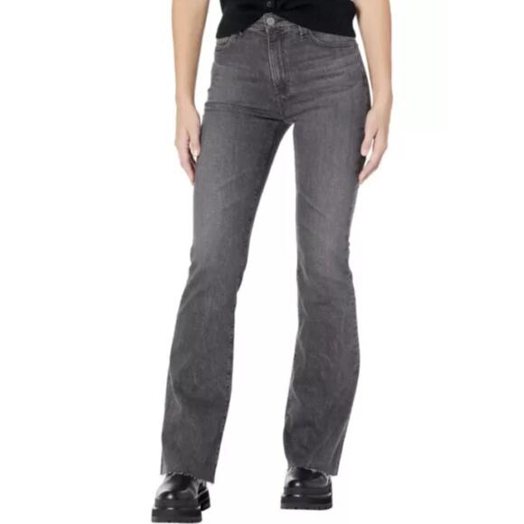 AG Black Alexxis Boot High Rise Vintage Boot Jeans Raw Hem 31 - Picture 2 of 16